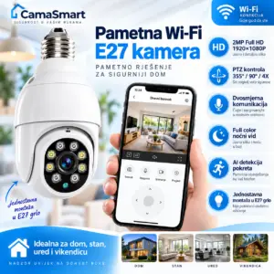 Pametna Rotirajuća WiFi Kamera Sijalica