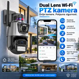 Dual Lens WiFi PTZ Kamera 12MP